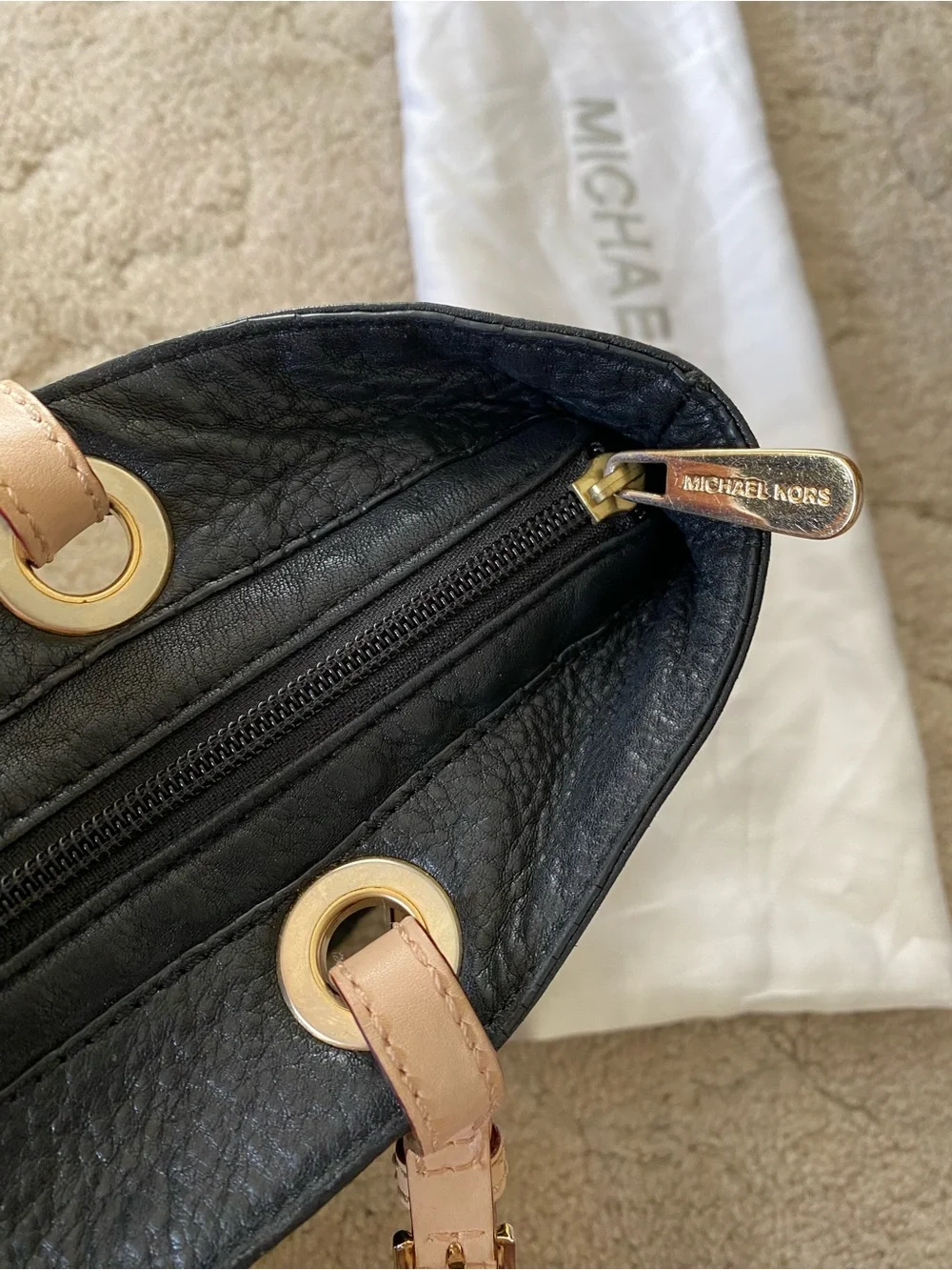 Michael Kors Black Leather Bag